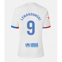 Fotbalové Dres Barcelona Robert Lewandowski #9 Dámské Venkovní 2023-24 Krátký Rukáv